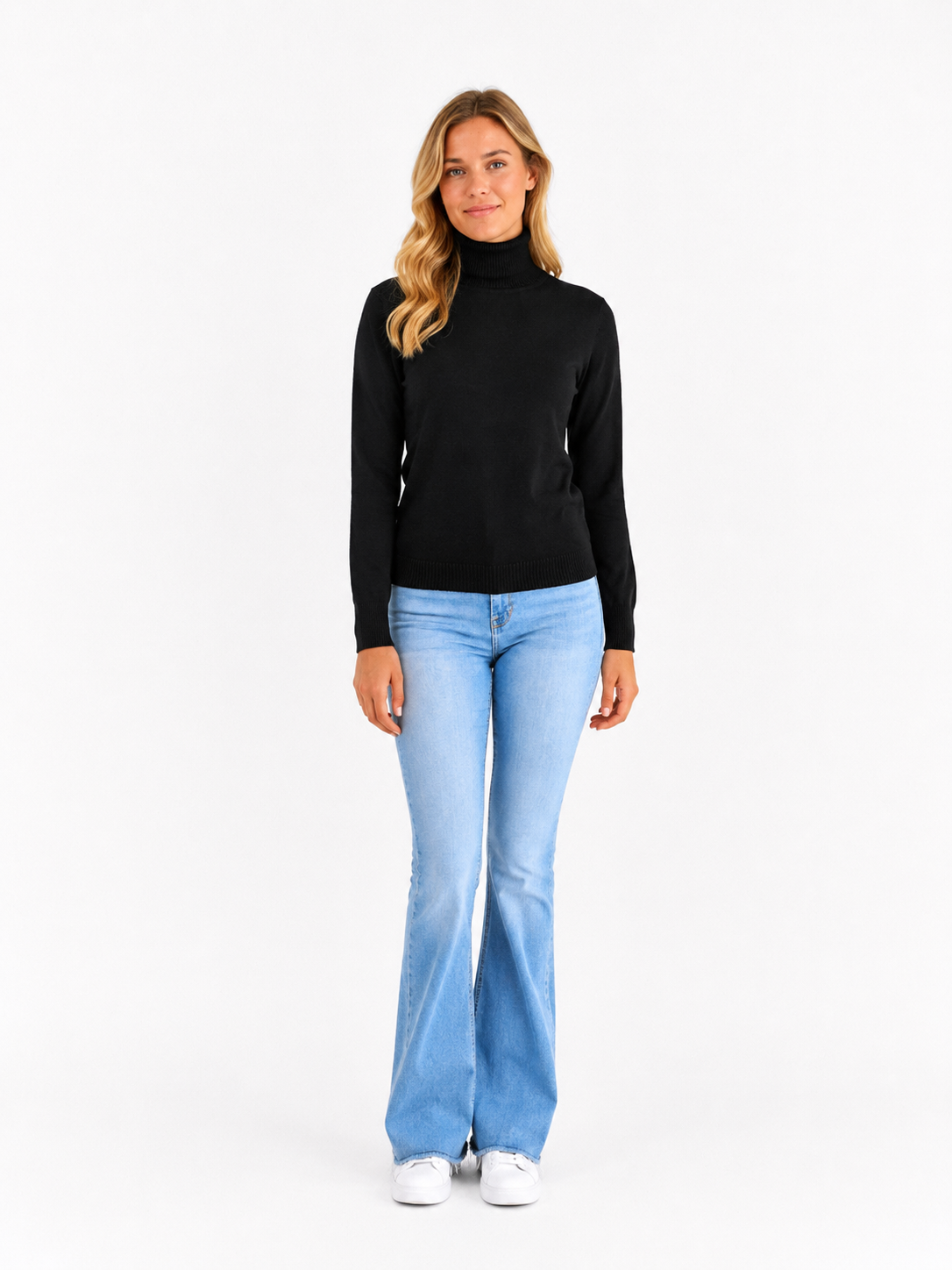Rollkragen Pullover Schwarz