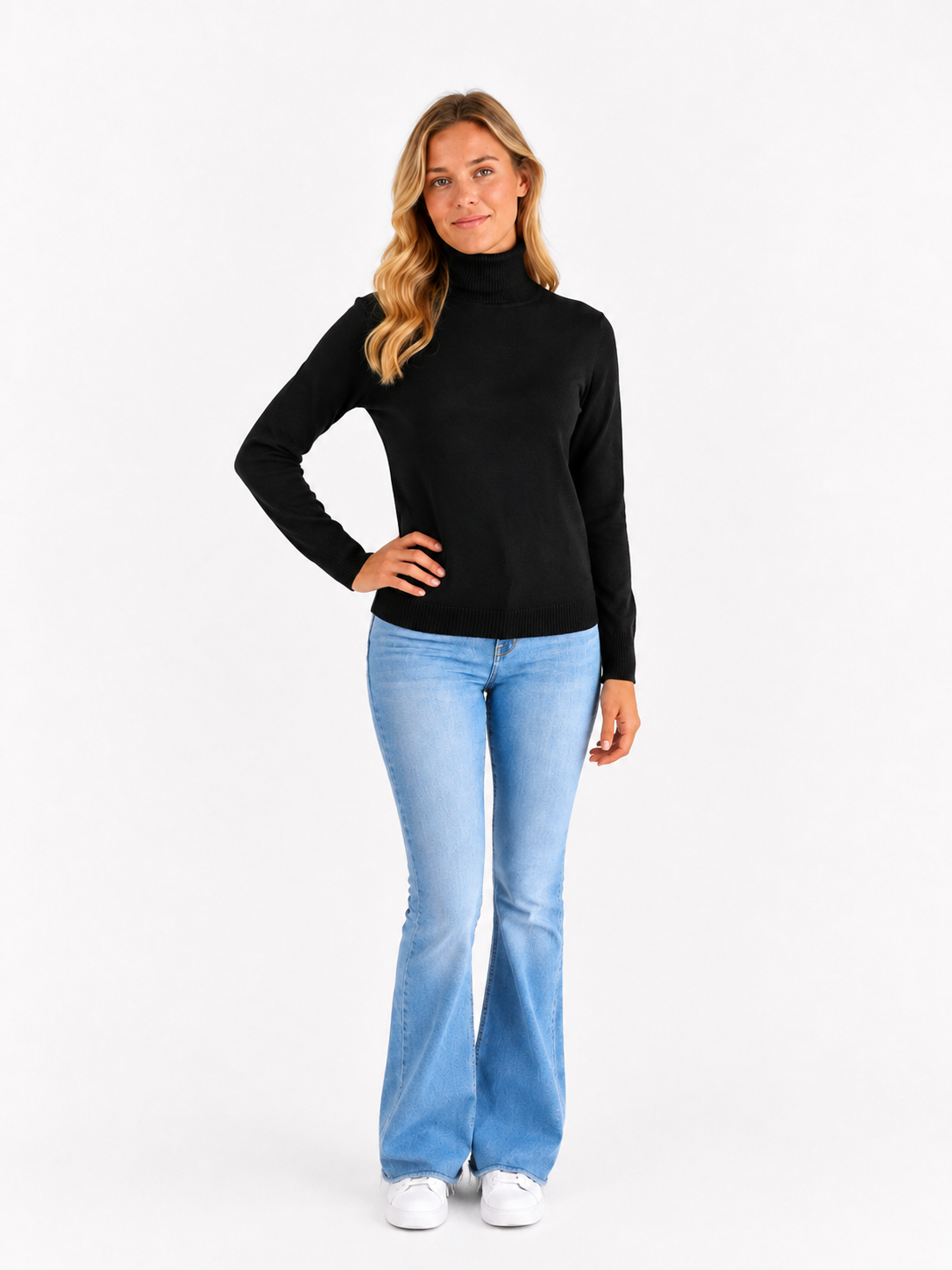 Rollkragen Pullover Schwarz