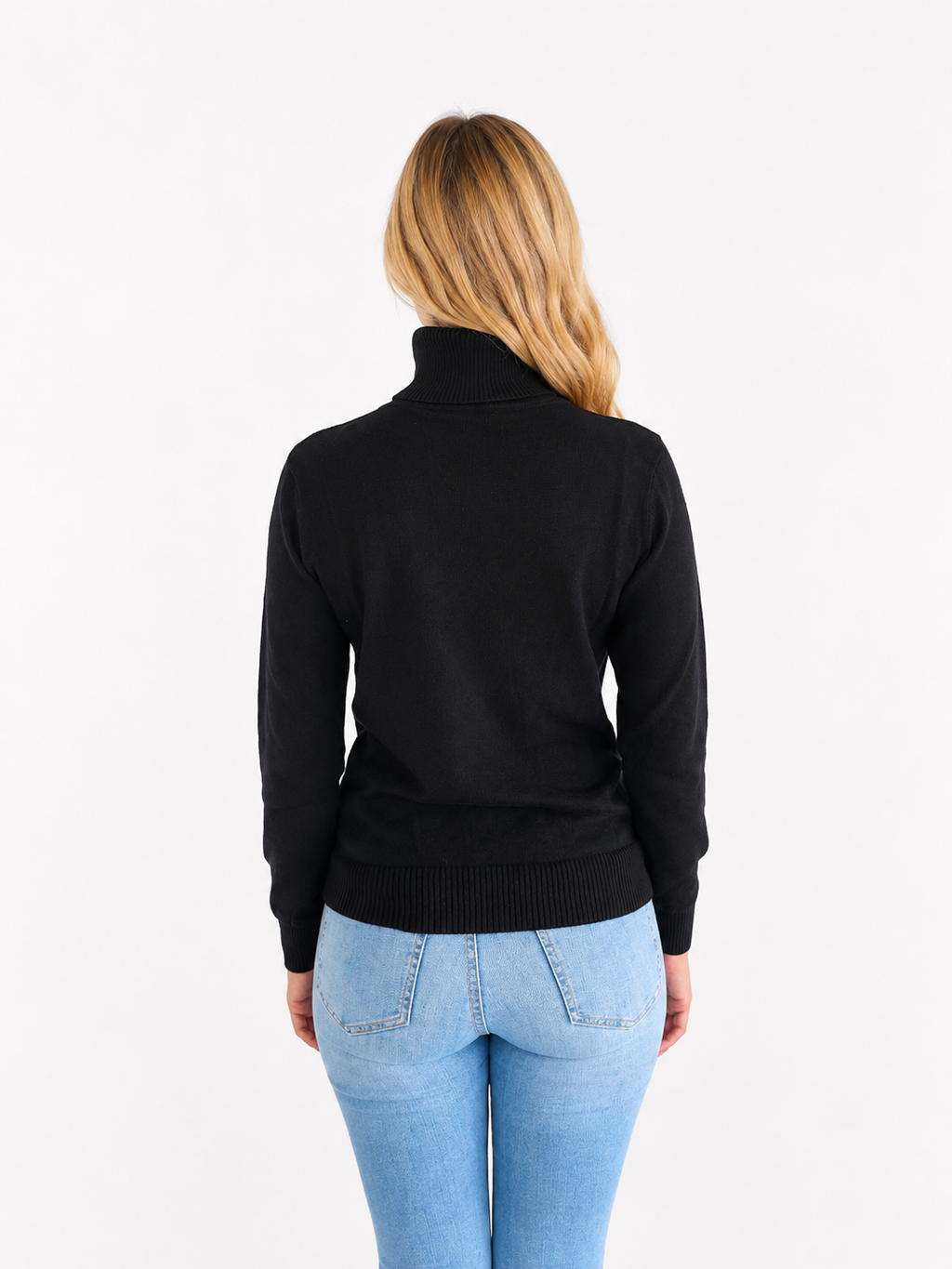 Rollkragen Pullover Schwarz