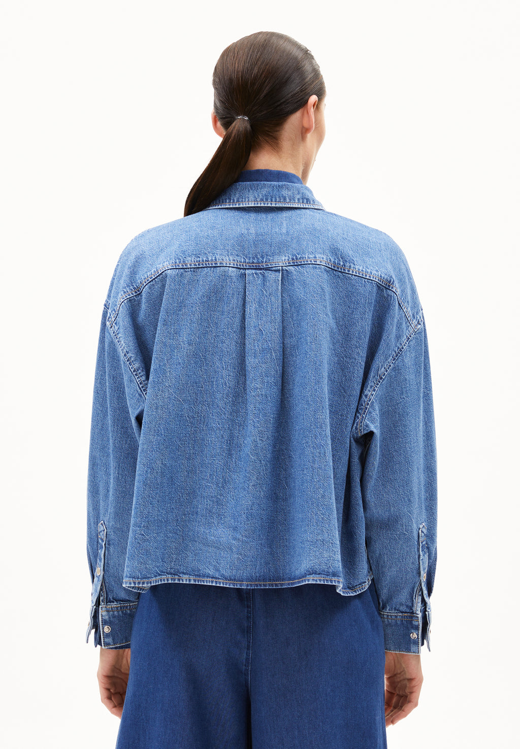 Nalaani Denim Blouse Sea Foam