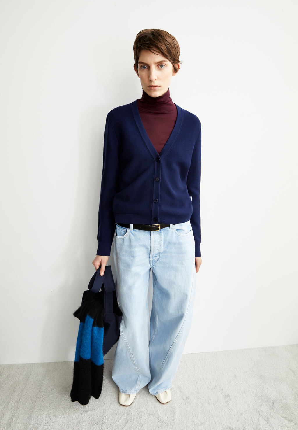 Menaal Links Links Cardigan Tinted Navy