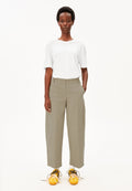 Barrel Leg Twill Pant Light Sage