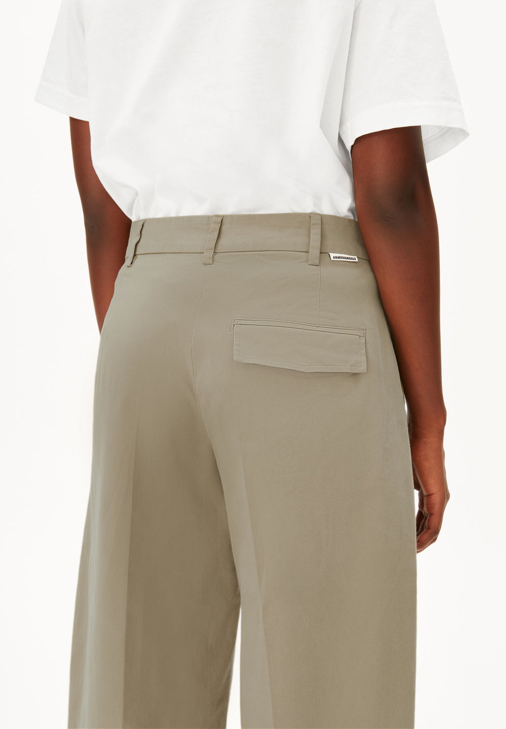 Barrel Leg Twill Pant Light Sage