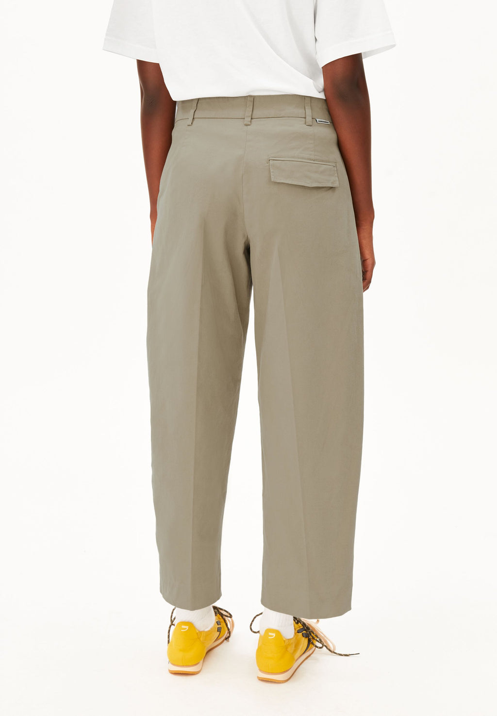 Barrel Leg Twill Pant Light Sage