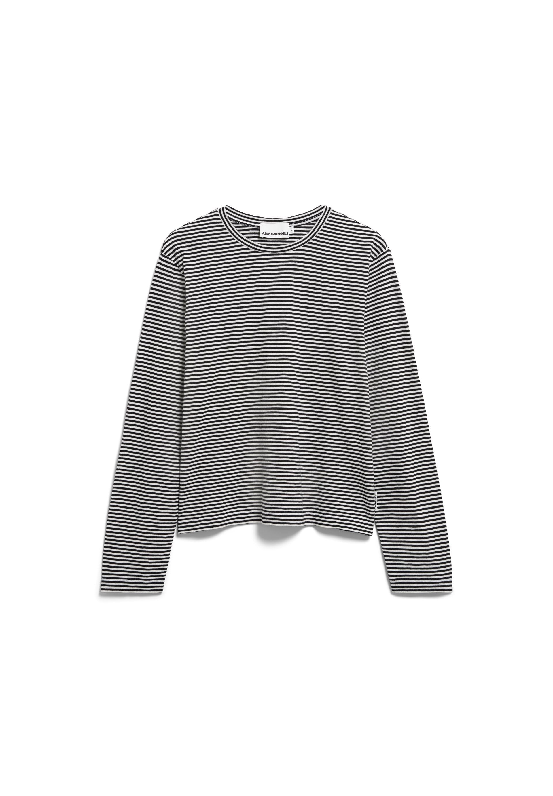 Slub Jersey Stripe Longsleeve Black-Oatmilk