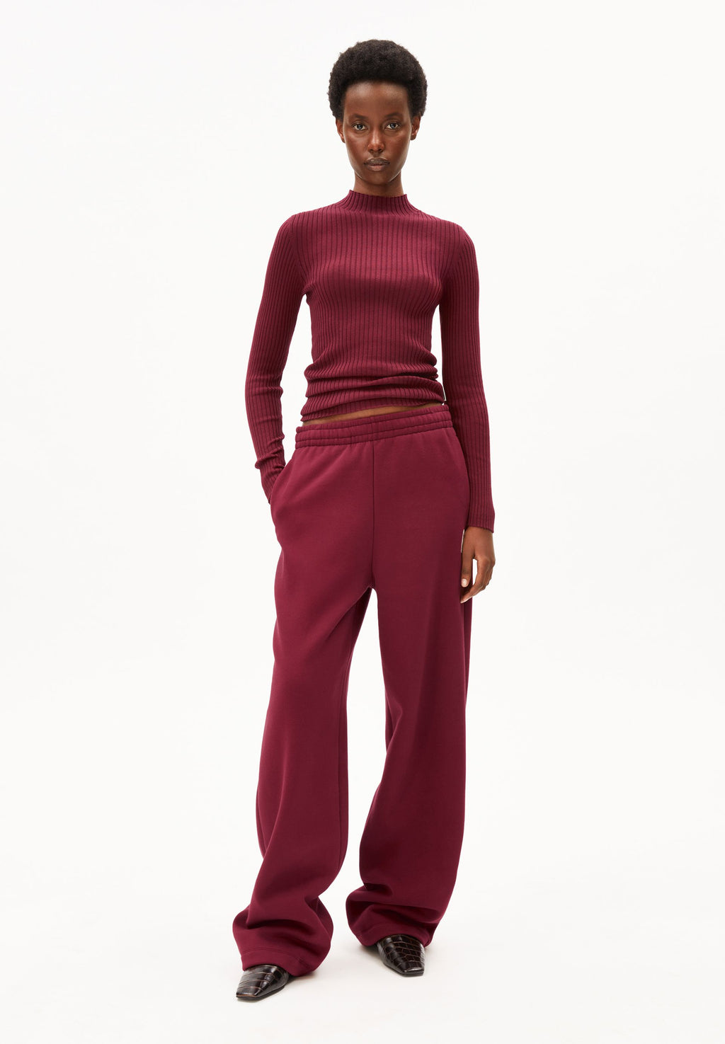 Alaania Knit Sweater Velvet Red