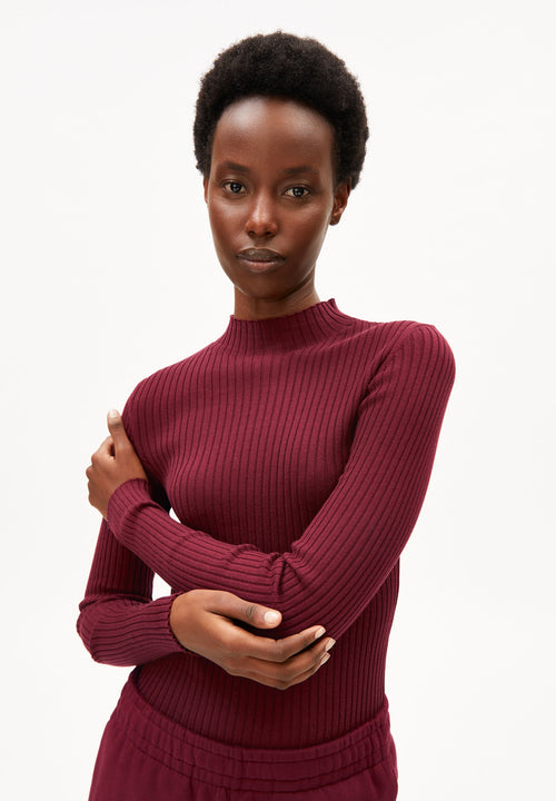 Alaania Knit Sweater Velvet Red