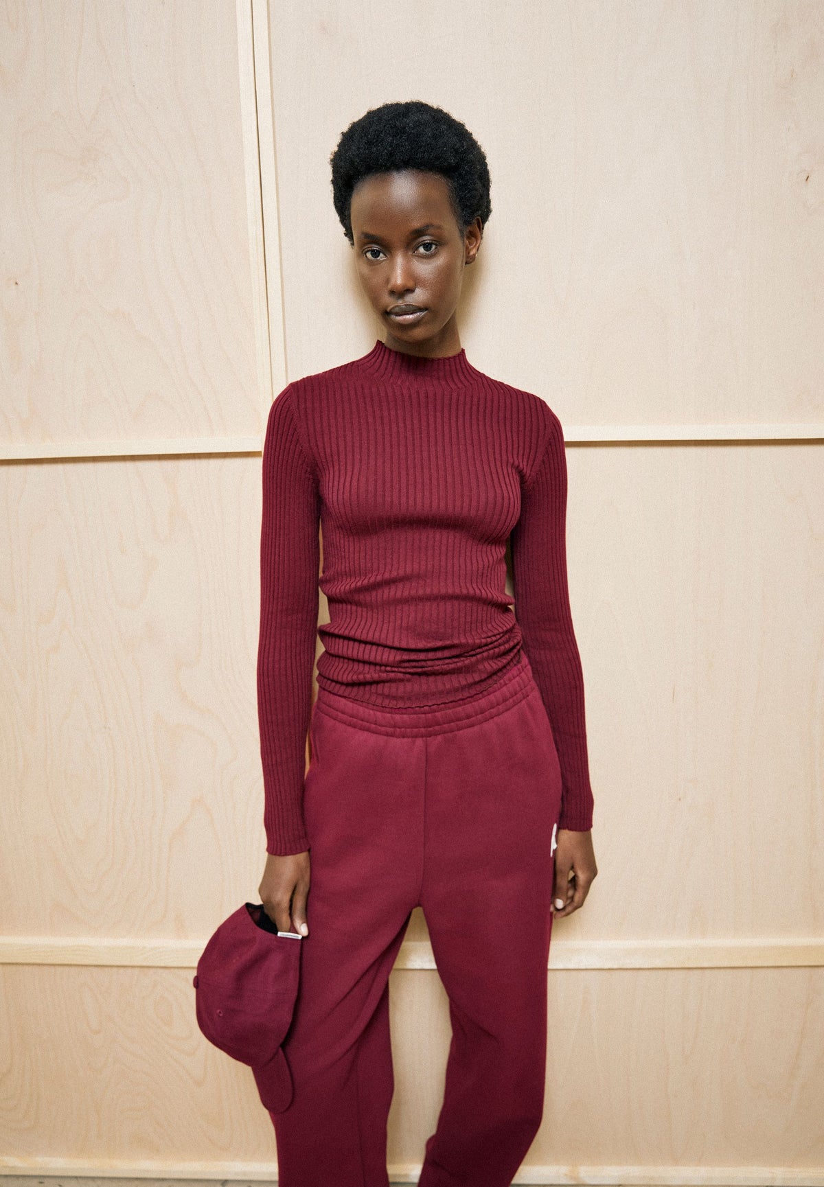 Alaania Knit Sweater Velvet Red