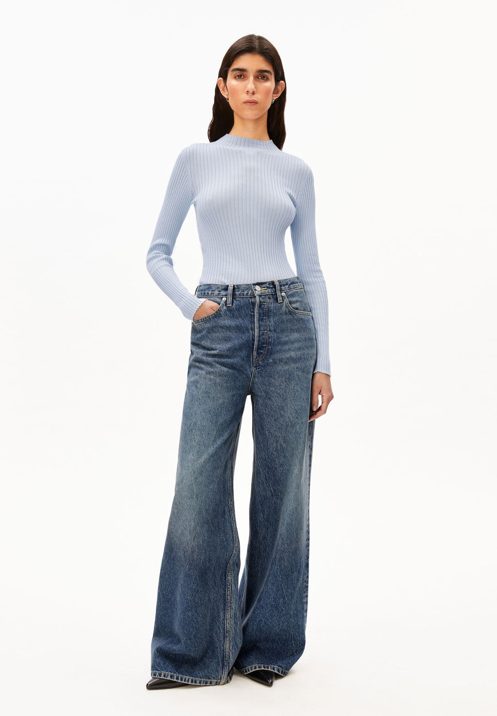 Alaania Knit Sweater Mistblue