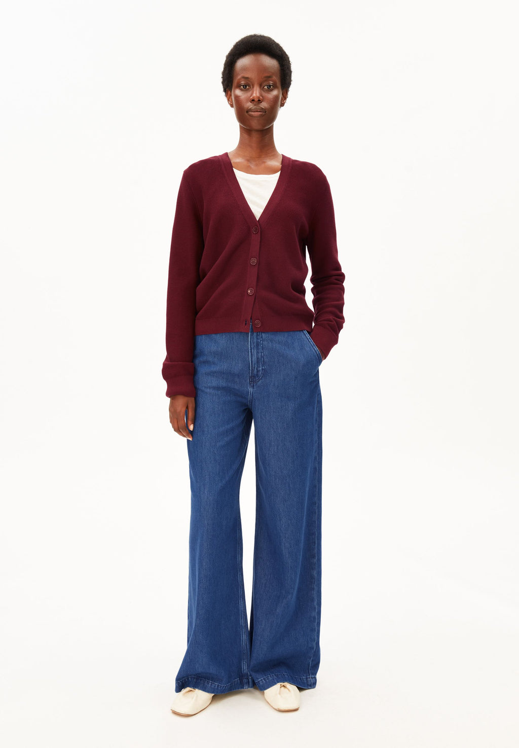 Menaal Links Links Cardigan Velvet Red