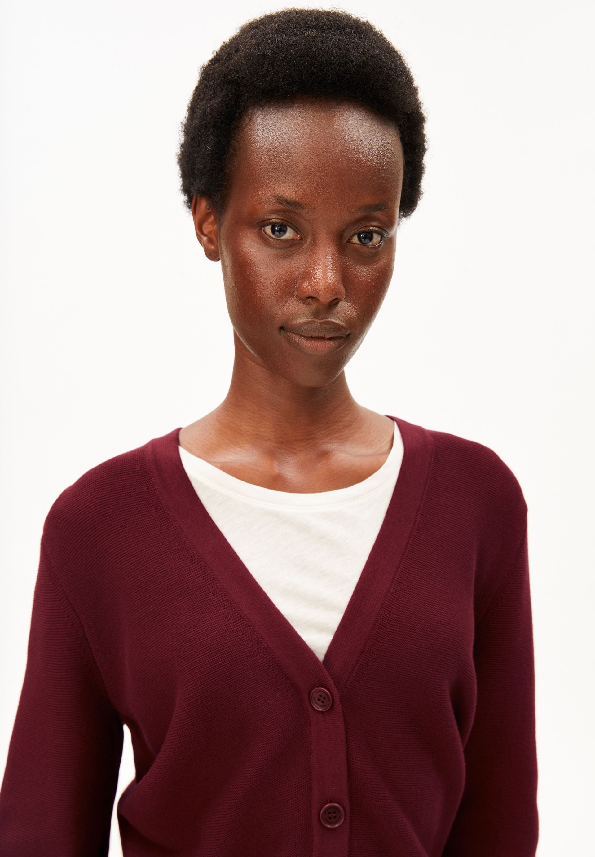 Menaal Links Links Cardigan Velvet Red