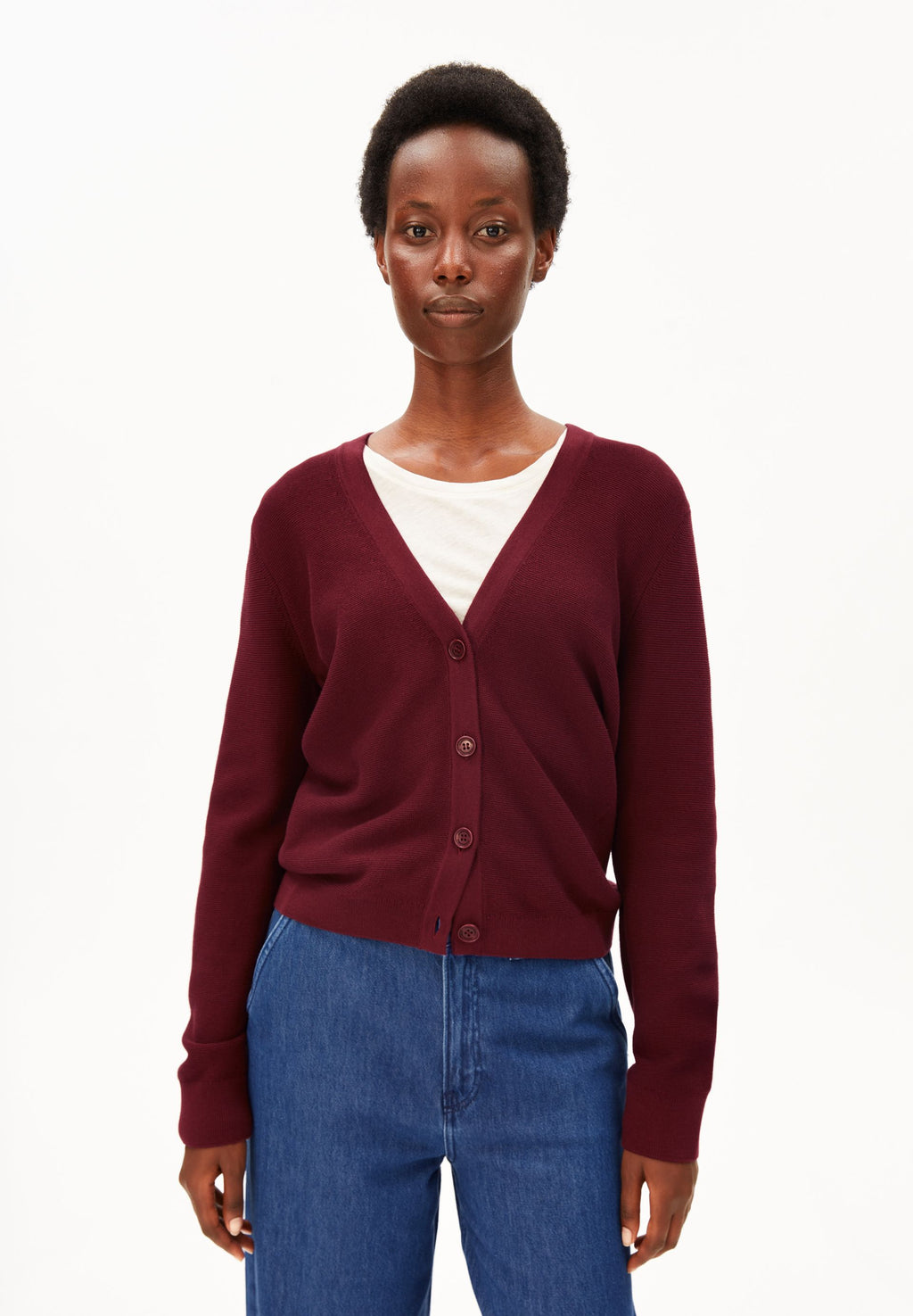 Menaal Links Links Cardigan Velvet Red