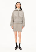Cotton-Wool Mini Knit Skirt Dark Honey Melange
