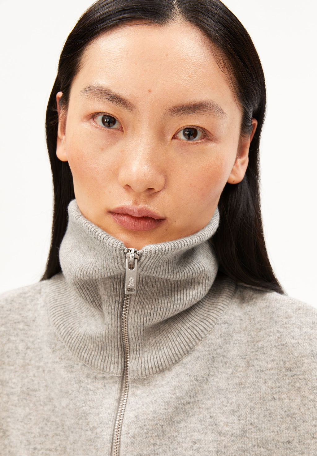 Cotton-Wool Knit Jacket Dark Honey Melange