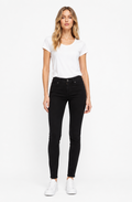 Womens Slim Jeans Black One Wash