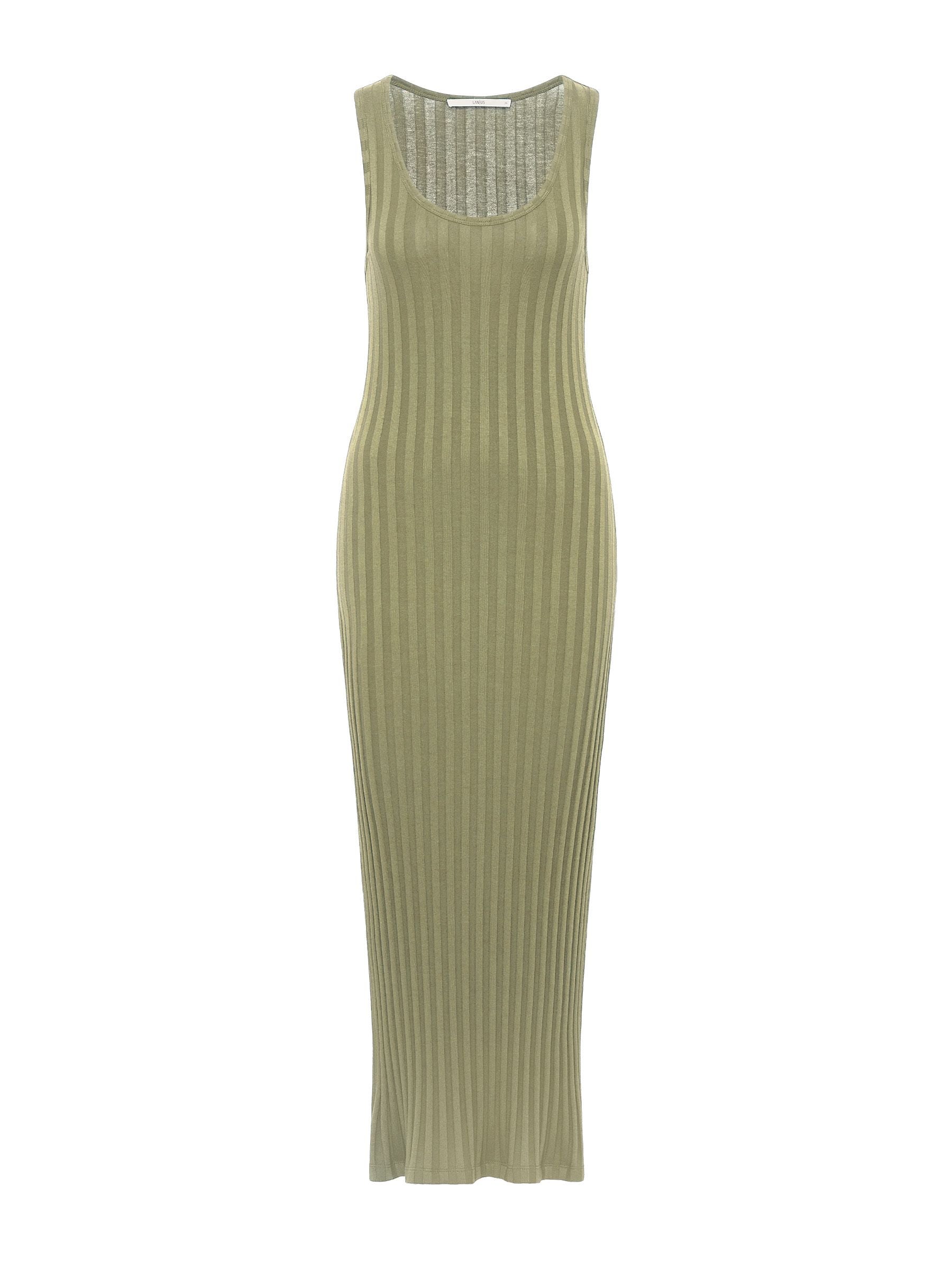 Maxikleid in Rippoptik Tea Leaf