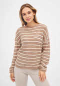 Briana Pullover Brown / Off White (Stripes)
