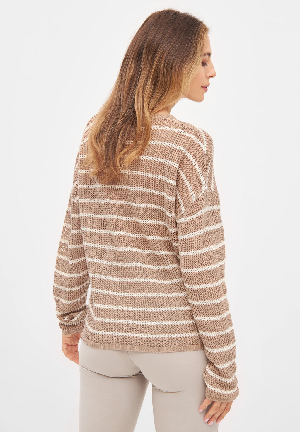 Briana Pullover Brown / Off White (Stripes)