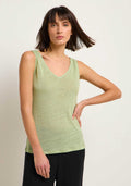 Tanktop mit V-Ausschnitt Wasabi