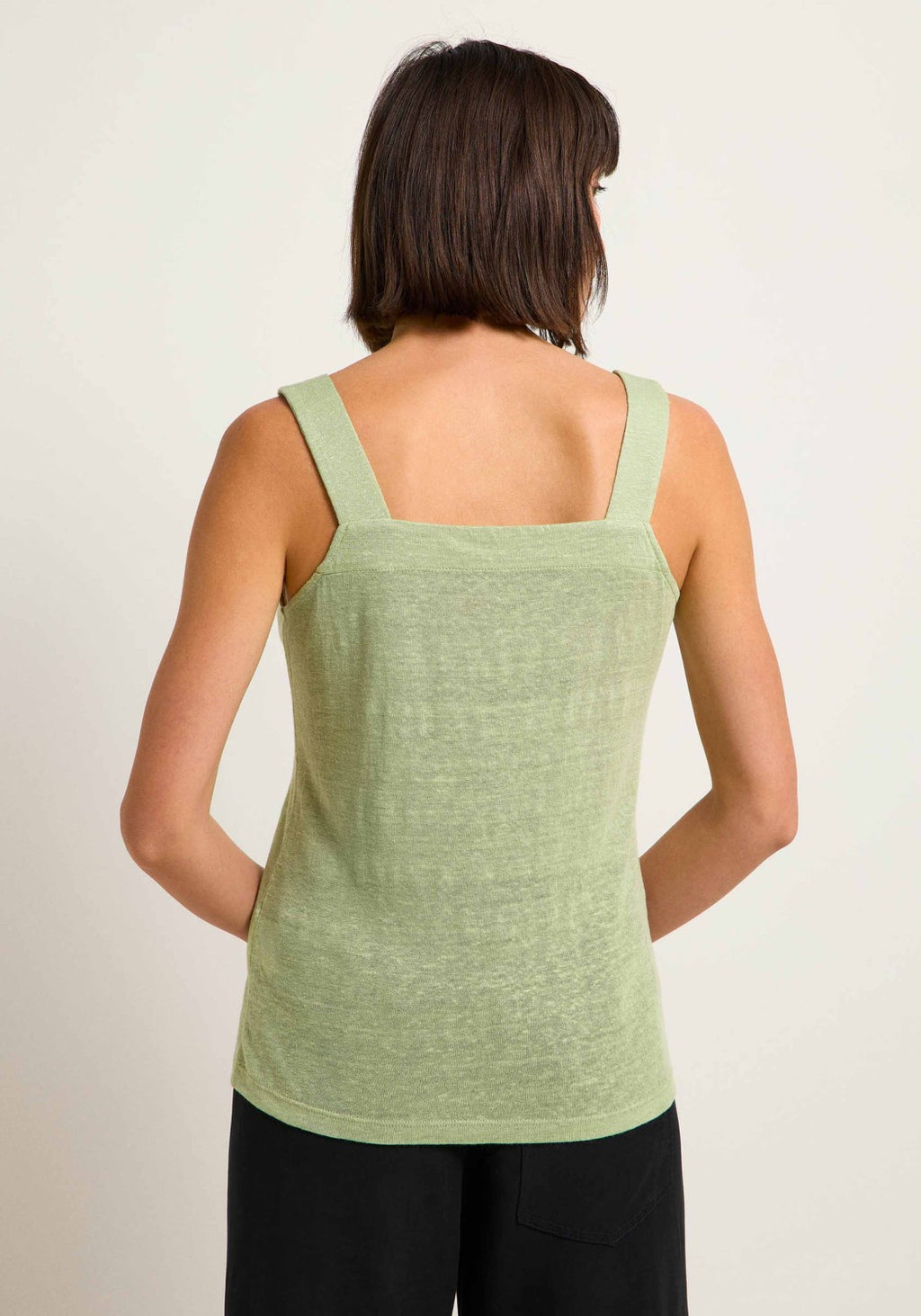 Tanktop mit V-Ausschnitt Wasabi