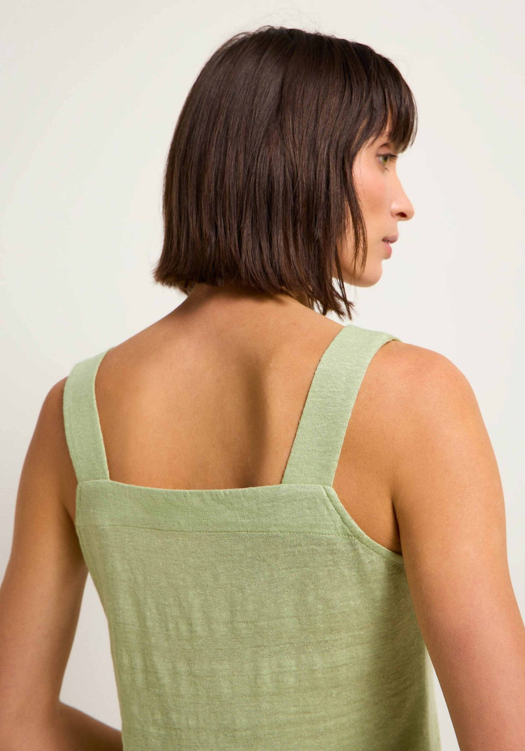 Tanktop mit V-Ausschnitt Wasabi