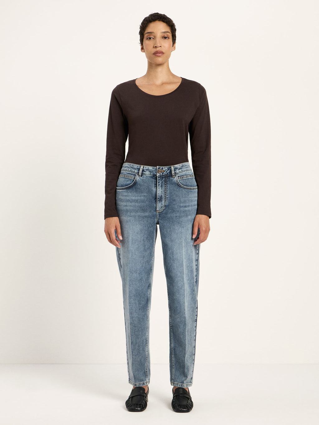 Tapered Jeans "REED" GOTS Ash Blue Denim