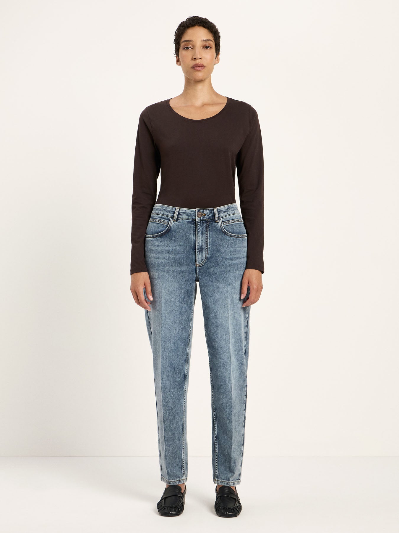 Tapered Jeans "REED" GOTS Ash Blue Denim