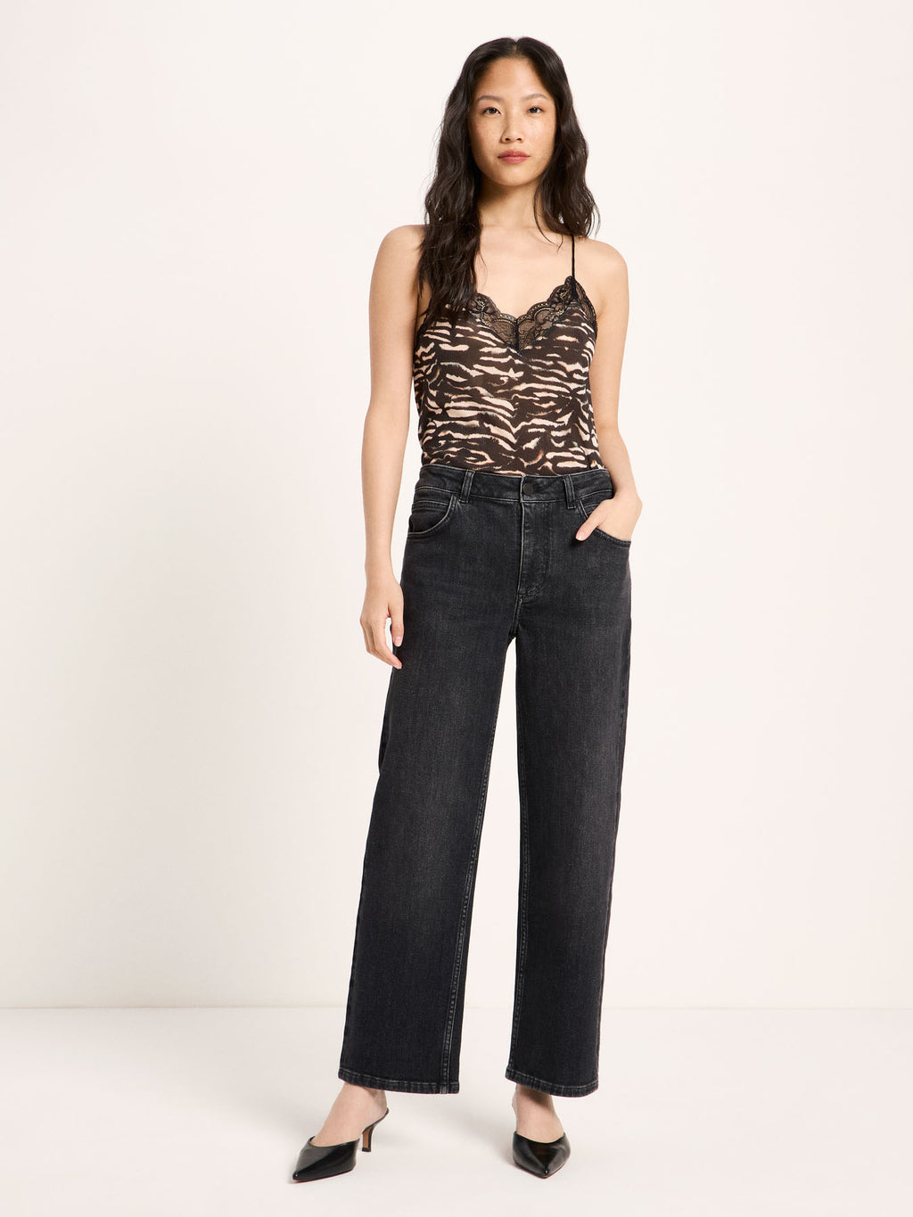 Straight Jeans "SAGE" GOTS Smoke Black Denim