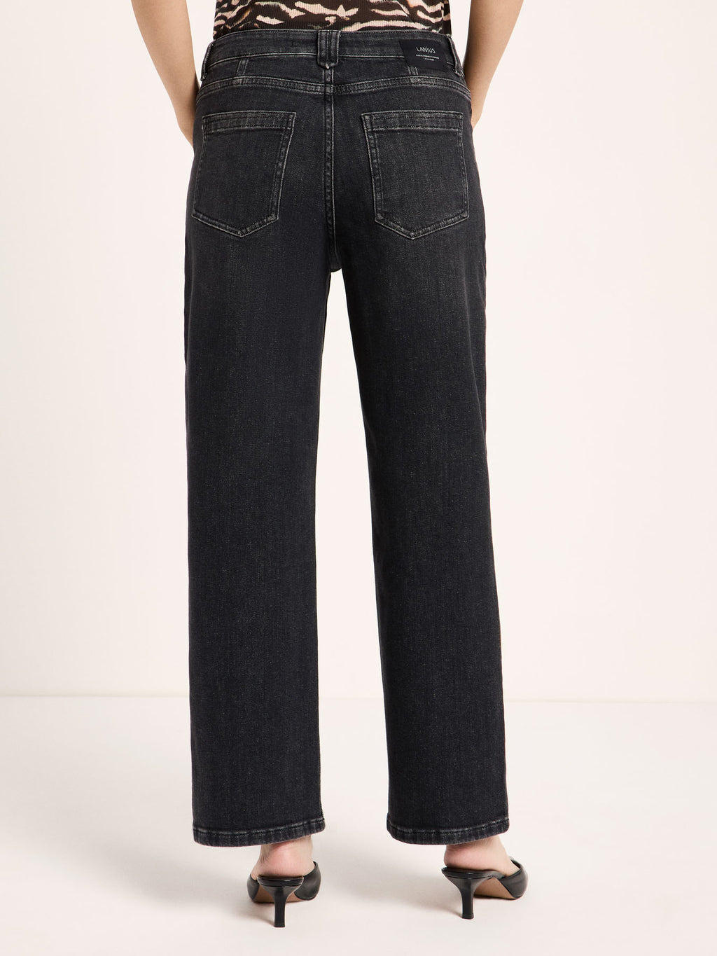 Straight Jeans "SAGE" GOTS Smoke Black Denim