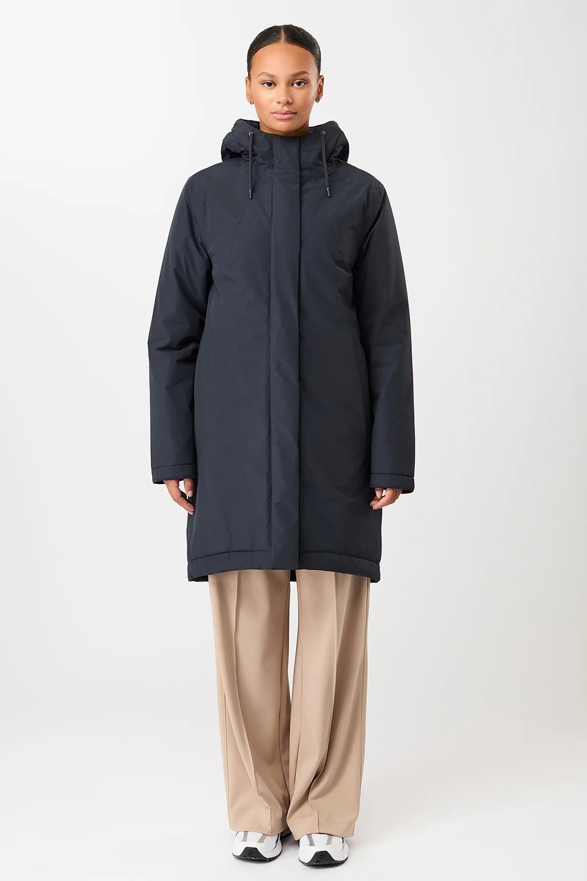 Wattierter Parka leicht tailliert Navy