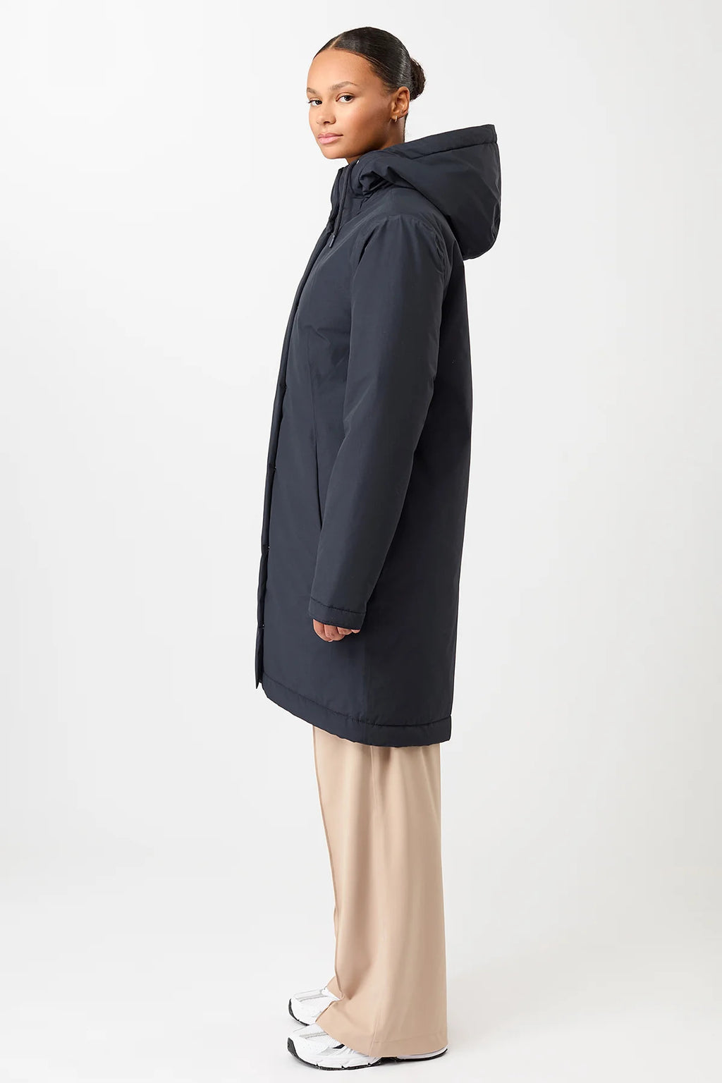 Wattierter Parka leicht tailliert Navy