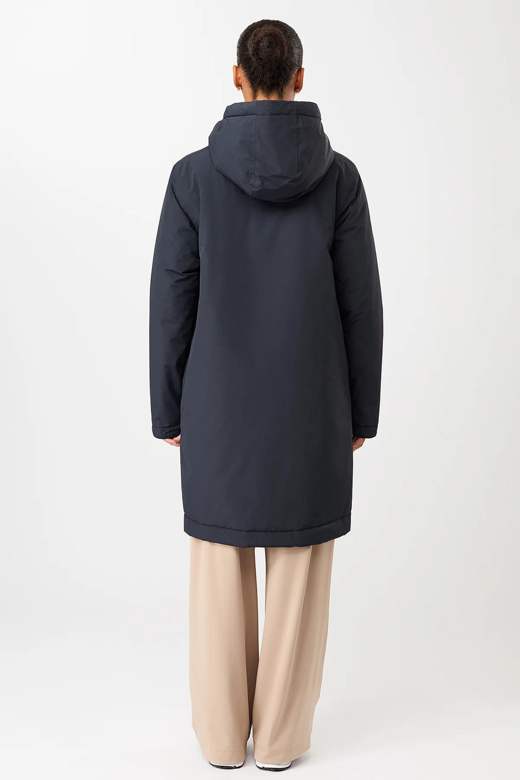 Wattierter Parka leicht tailliert Navy
