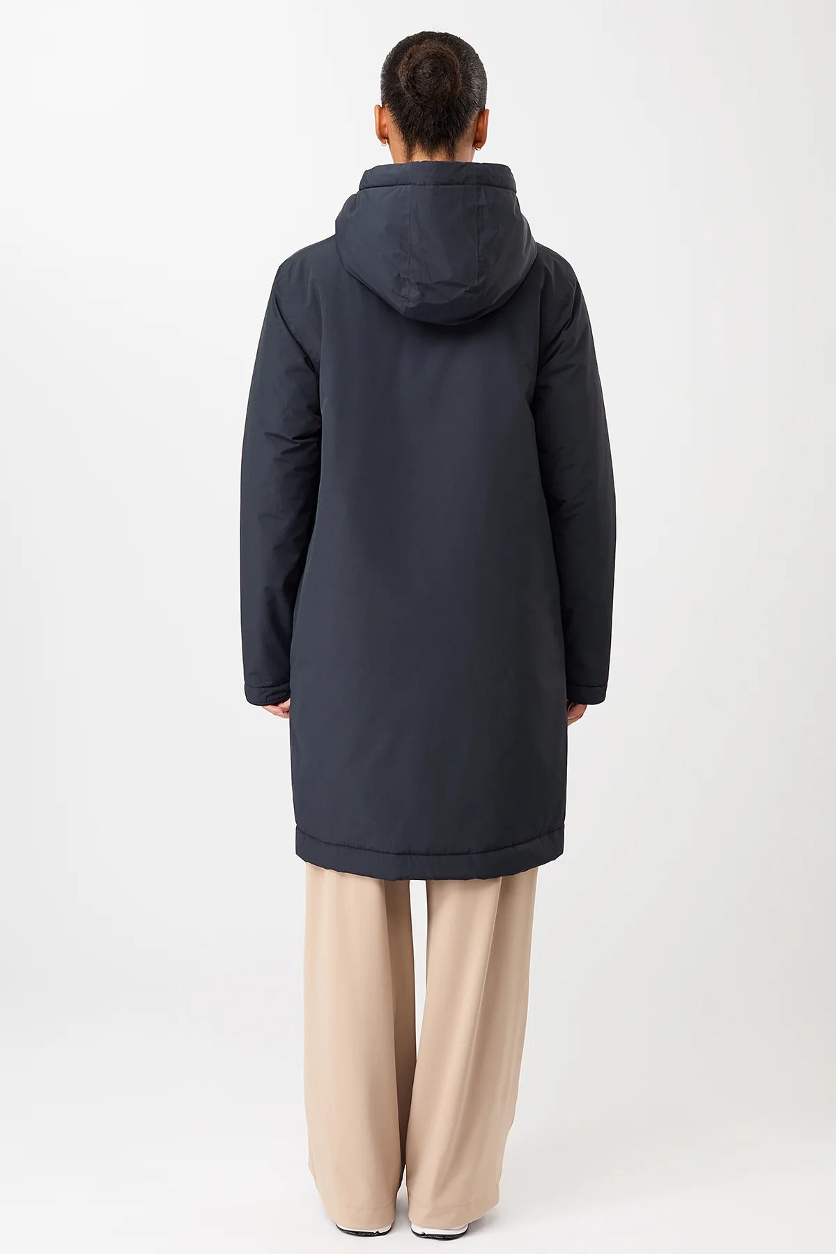 Wattierter Parka leicht tailliert Navy