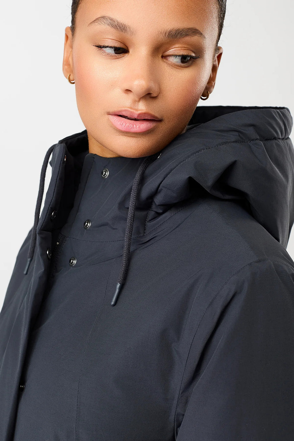 Wattierter Parka leicht tailliert Navy